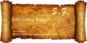 Sántha Fanni névjegykártya
